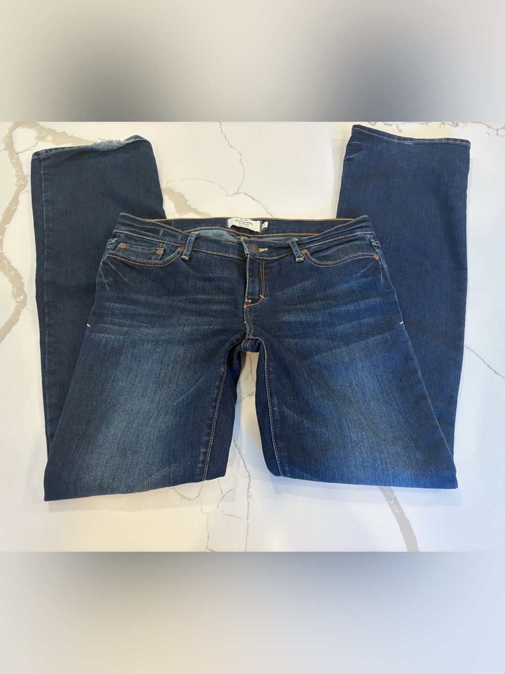 Vintage Y2K Abercrombie & Fitch Emma Low Rise Bootcut Jeans 4S Dark Wash